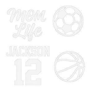 Mom Life sticker set car vinyl decals sport mom